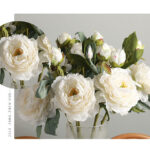 Hoa mẫu đơn giả, hoa decor trang trí nhà cửa, hoa giả