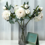 Hoa mẫu đơn giả, hoa decor trang trí nhà cửa, hoa giả