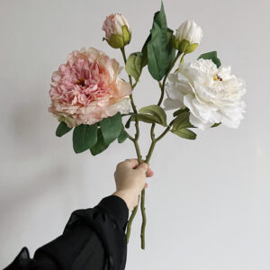 Hoa mẫu đơn giả, hoa decor trang trí nhà cửa, hoa giả