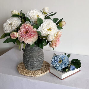 Hoa mẫu đơn giả, hoa decor trang trí nhà cửa, hoa giả