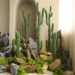 Cây xương rồng giả, cây cảnh giả, cây giả decor, cây giả