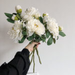 Hoa mẫu đơn giả, hoa decor trang trí nhà cửa, hoa giả