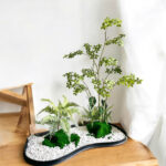 Tiểu cảnh giả, cây sơn chi 1m8, cây giả