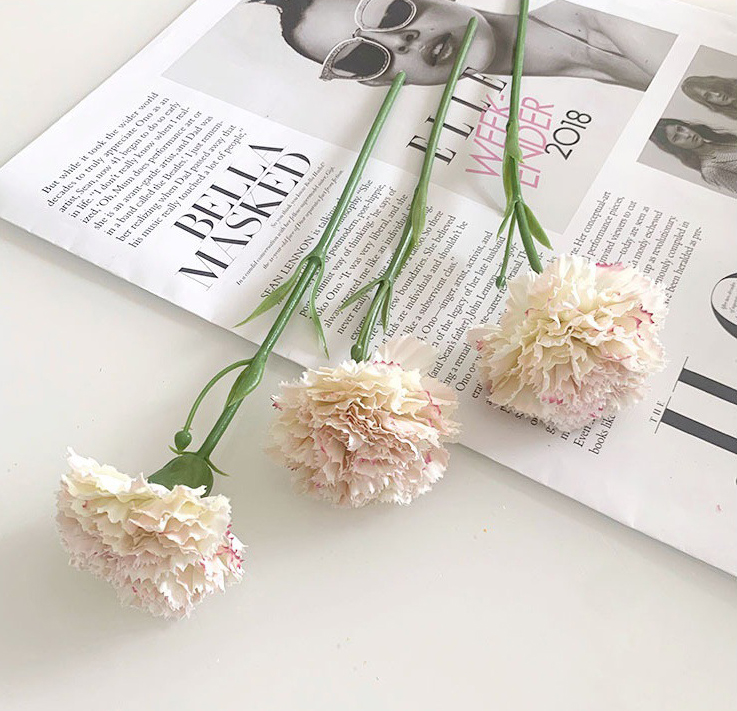 Hoa cẩm chướng giả decor trang trí