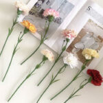 Hoa cẩm chướng giả decor trang trí