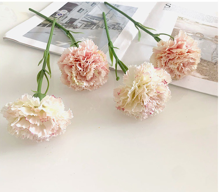 Hoa cẩm chướng giả decor trang trí