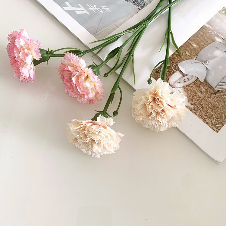 Hoa cẩm chướng giả decor trang trí