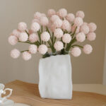 Hoa cúc nút áo giả trang trí nhà cửa